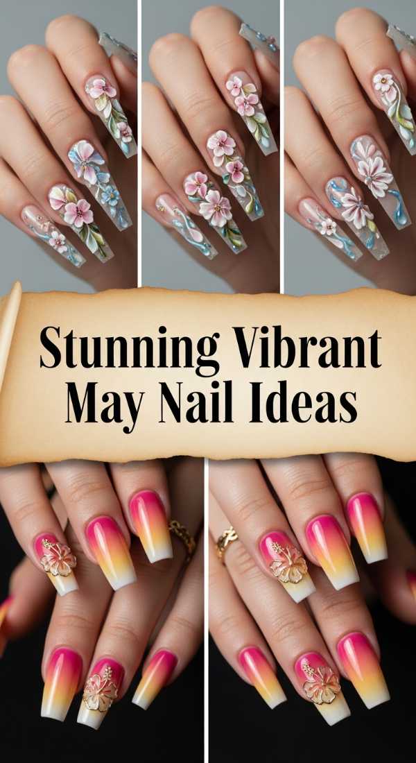 Stunning Vibrant May Nail Ideas 6a13407d007ec