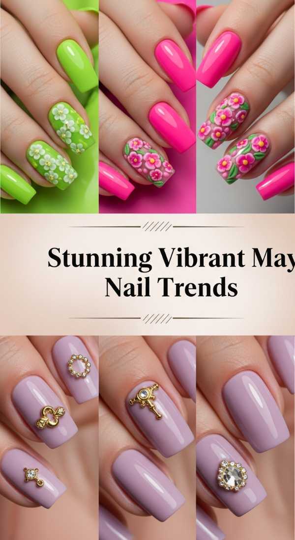 Stunning Vibrant May Nail Trends 6a134d2c2281c
