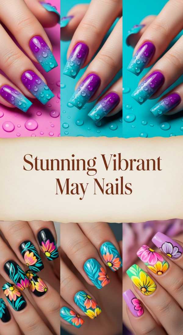 Stunning Vibrant May Nails 6a1343f36323f