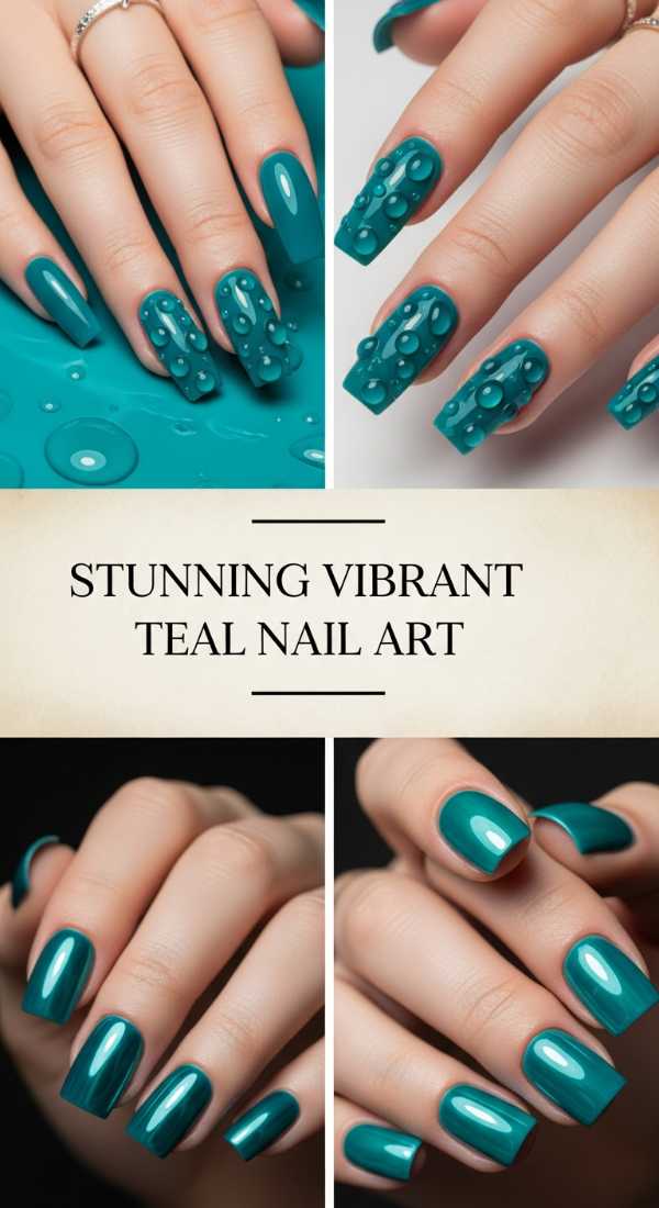 Stunning Vibrant Teal Nail Art 6a006c6e81498
