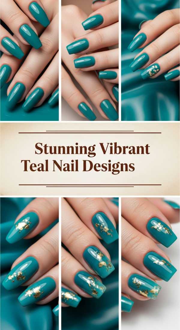 Stunning Vibrant Teal Nail Designs 6a006b6e80870