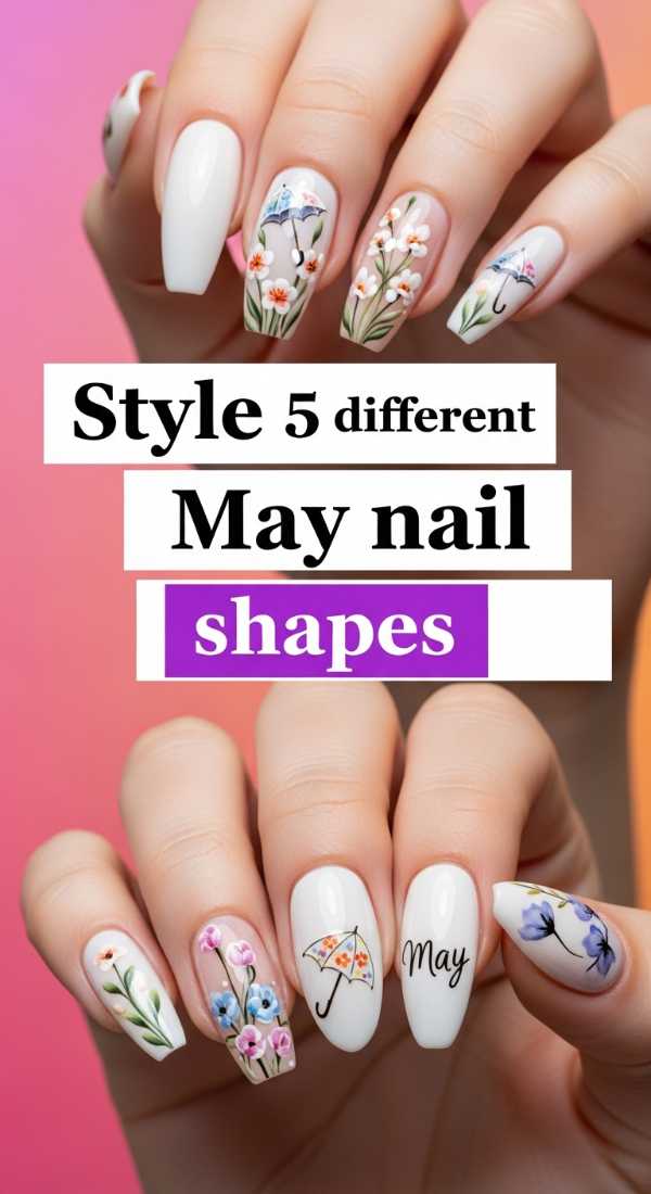 Pastel Perfection & Petal Prints: Everything Trendy for May Nails Style 5 Different May Nail Shapes 69fb976071276