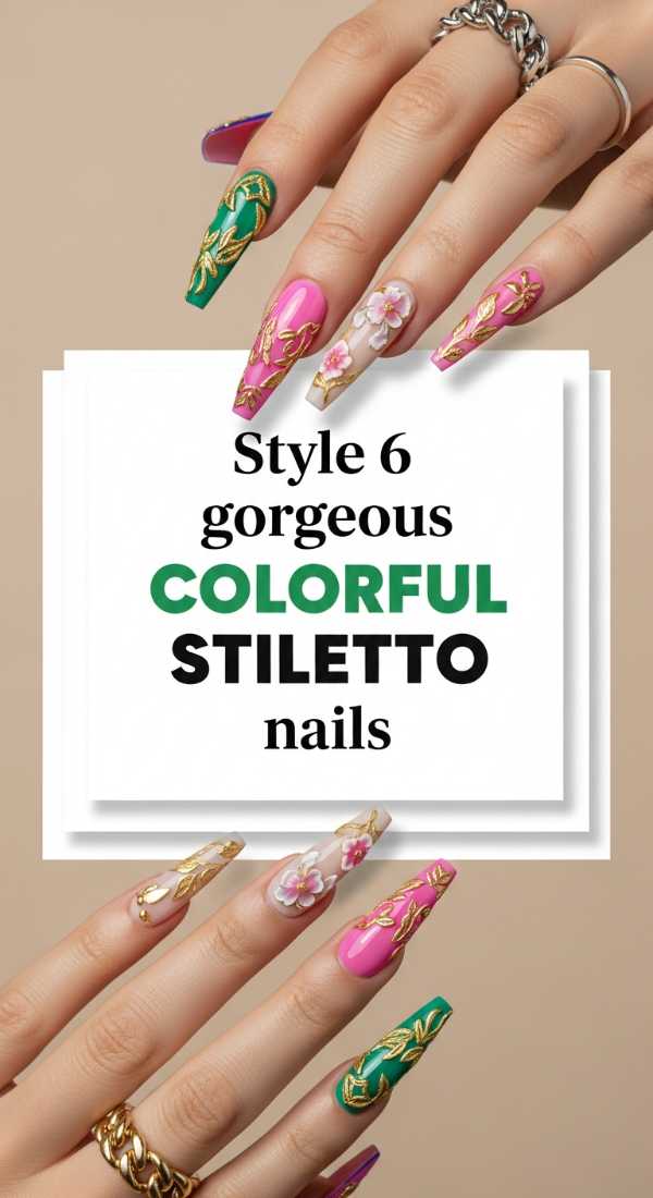 Style 6 Gorgeous Colorful Stiletto Nails 6a0f0dd76b79f
