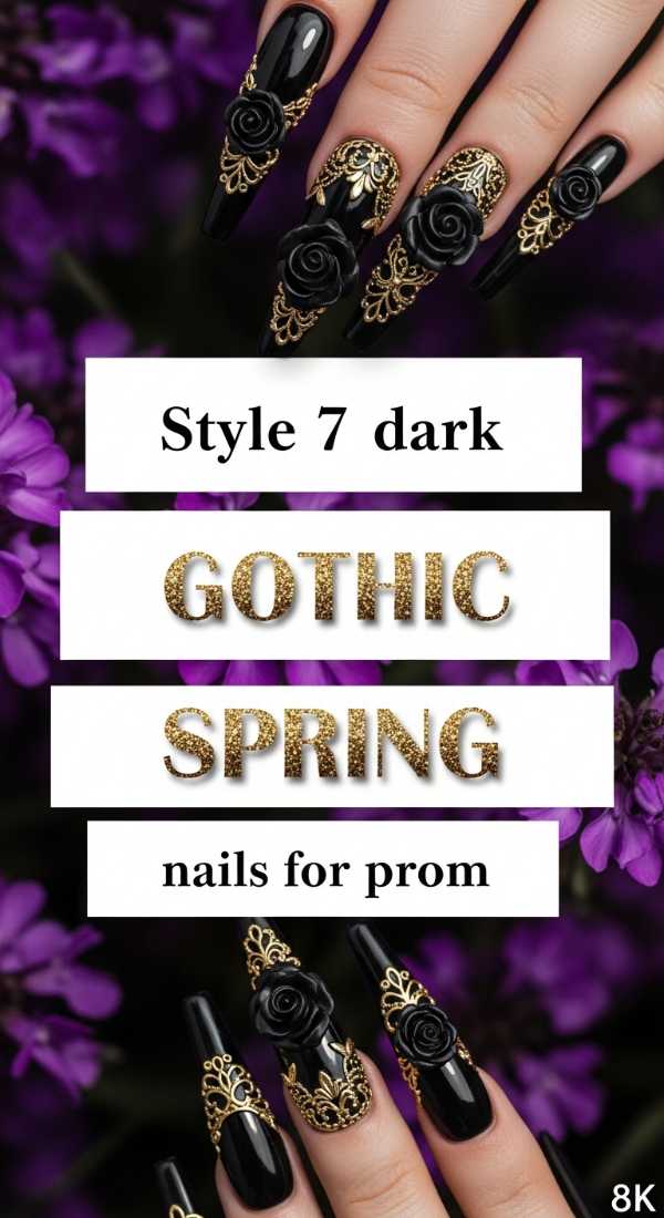 Style 7 Dark Gothic Spring Nails For Prom 6a033126dbf2c