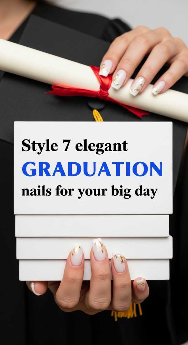 Style 7 Elegant Graduation Nails For Your Big Day 6a05a52f037ae