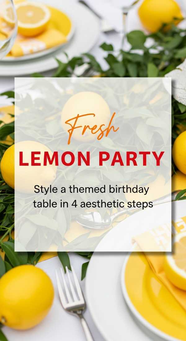 Style A Lemon Themed Birthday Party Table In 4 Aesthetic Steps 6a0db3fe35e6f