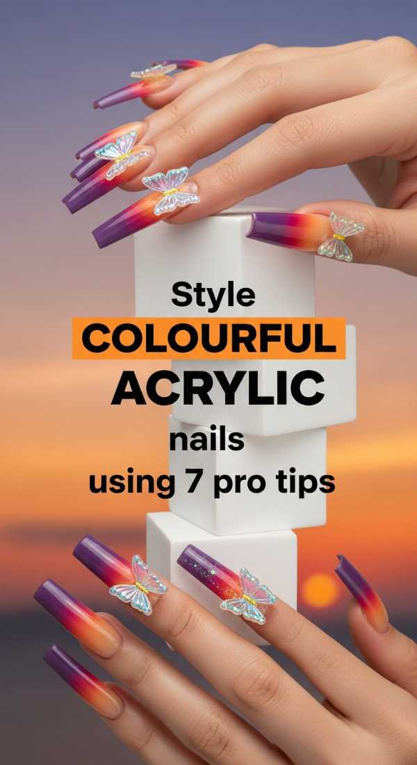 Style Colourful Acrylic Nails Using 7 Pro Tips 6a0f0b91896f5