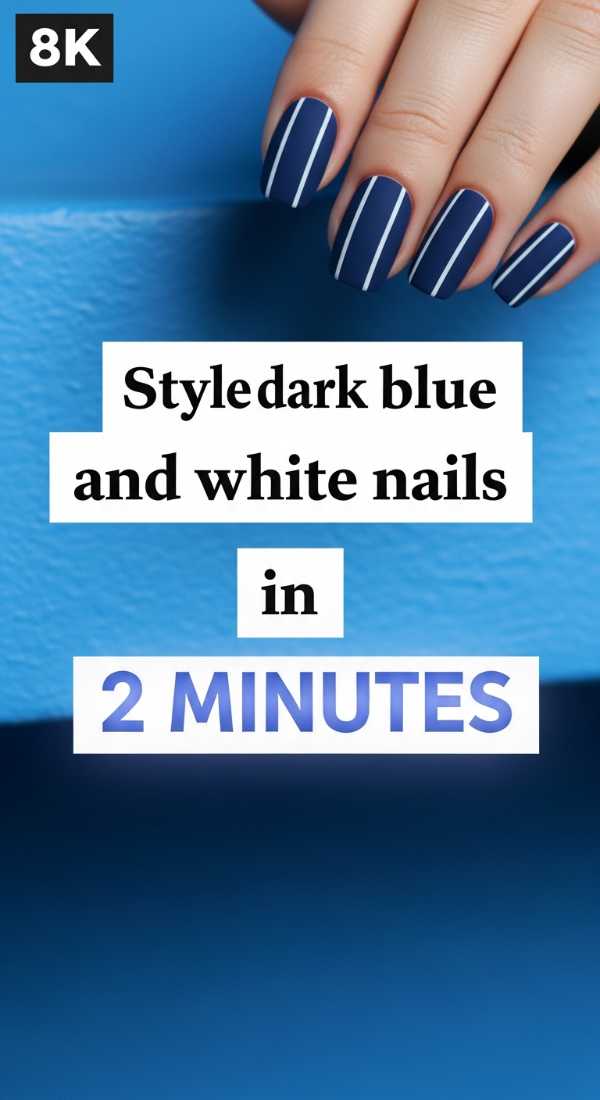 Style Dark Blue And White Nails In 2 Minutes 69f4c327d70ed