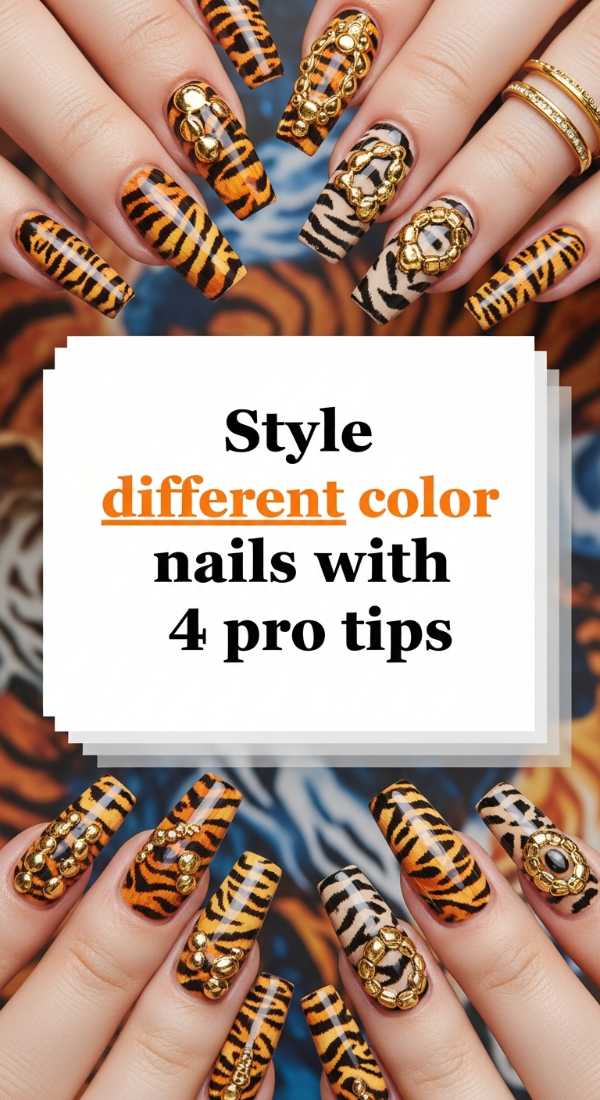 Bursting with Color: How to Create Professional 3D Junk Nails Style Different Color Nails With 4 Pro Tips 6a0f0b7e65821