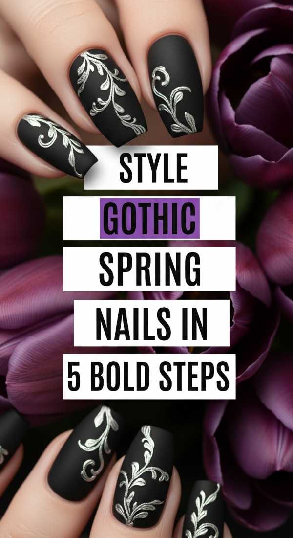From Bio-Glaze to Neo-Chrome: 2026's Hottest Nail Designs Style Gothic Spring Nails In 5 Bold Steps 69ff5ab11de0e