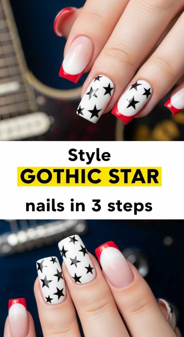 Style Gothic Star Nails In 3 Steps 6a058de18773a