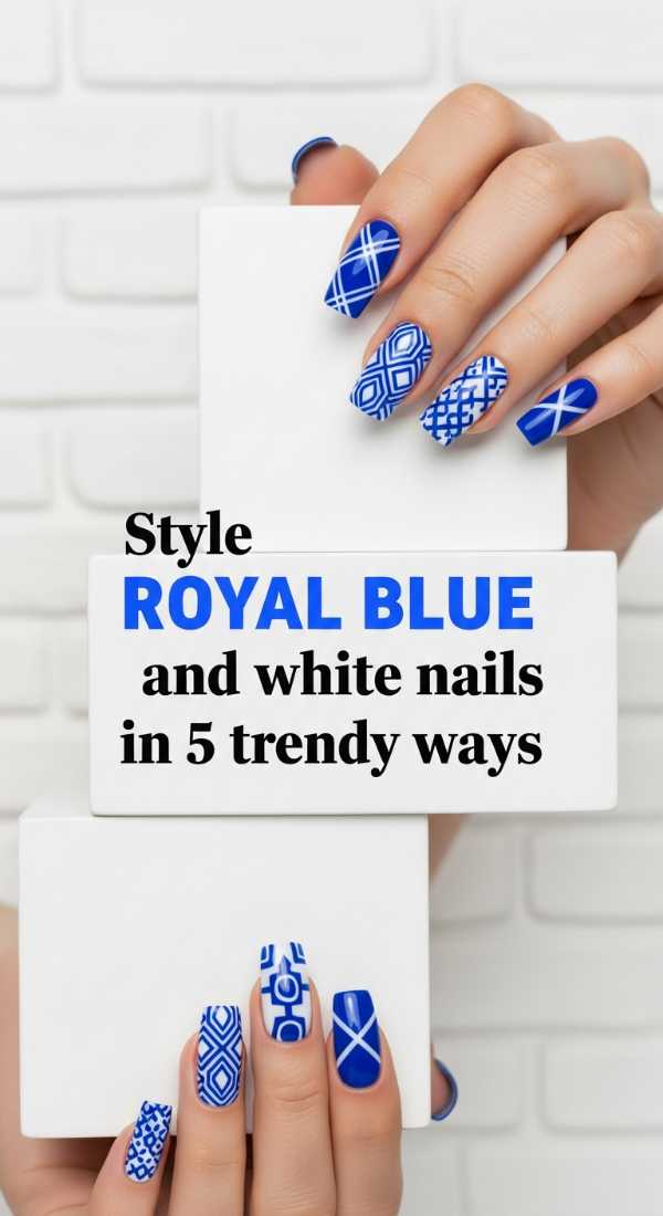 Style Royal Blue And White Nails In 5 Trendy Ways 69f4c1170b8b7