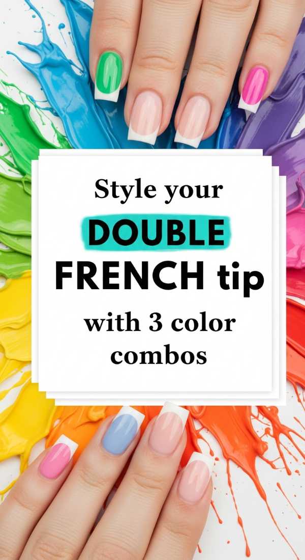 The Salon Sabotage: How to Recreate Luxury Manicures for Under Five Dollars Style Your Double French Tip With 3 Color Combos 6a1a985558ac0