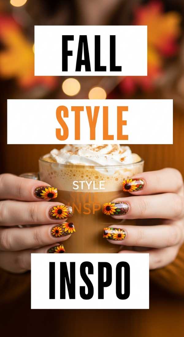 Style Your Fall Sunflower Nails For The Season 69f5e2b3ac0e0