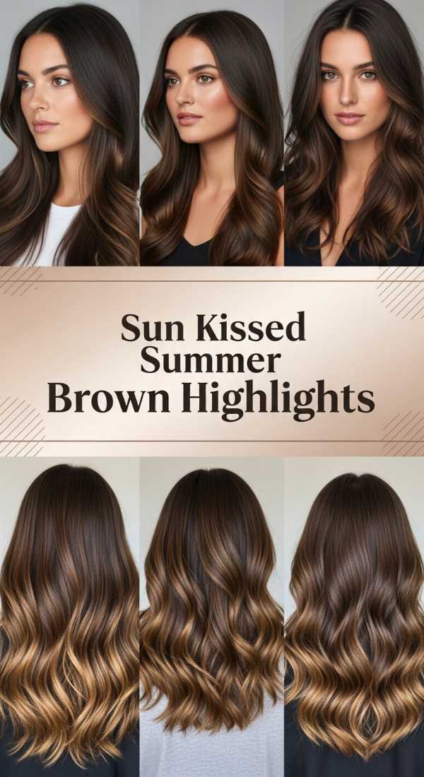 Redefining Elegance: Most Coveted High-End Hair Trends of 2024 Sun Kissed Summer Brown Highlights 6a08ce4ba178d
