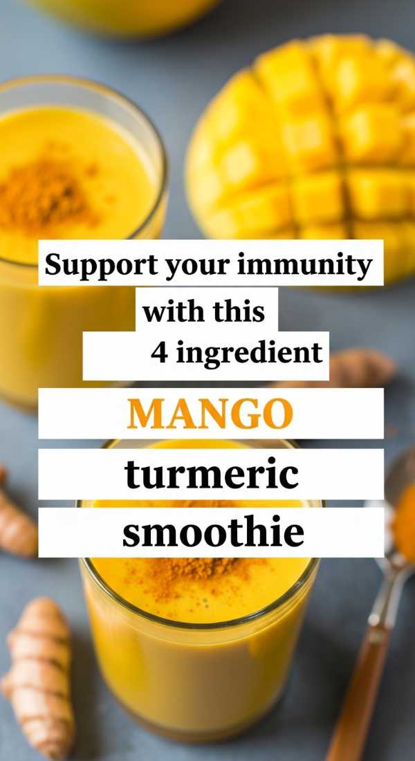 Support Your Immunity With This 4 Ingredient Mango Turmeric Smoothie 69f47c6489691