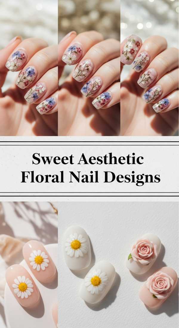 Sweet Aesthetic Floral Nail Designs 6a08afe88429b