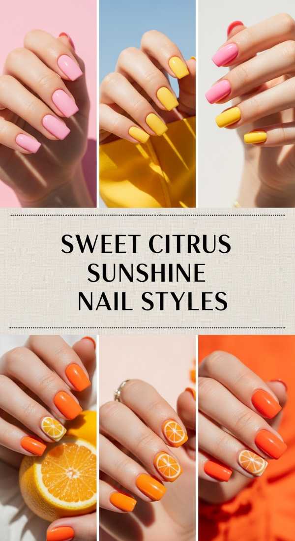 Sweet Citrus Sunshine Nail Styles 6a006b587fc59