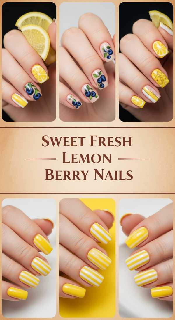 Sweet Fresh Lemon Berry Nails 69ff6c1798ab5