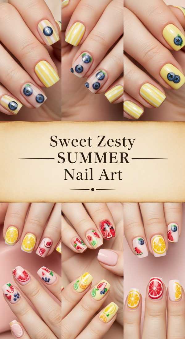 Sweet Zesty Summer Nail Art 69ff6bfd3f31d