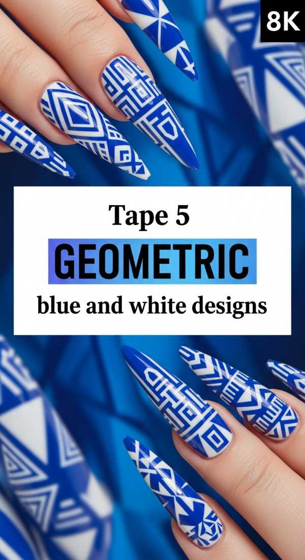 Tape 5 Geometric Blue And White Designs 69f4c1147c287