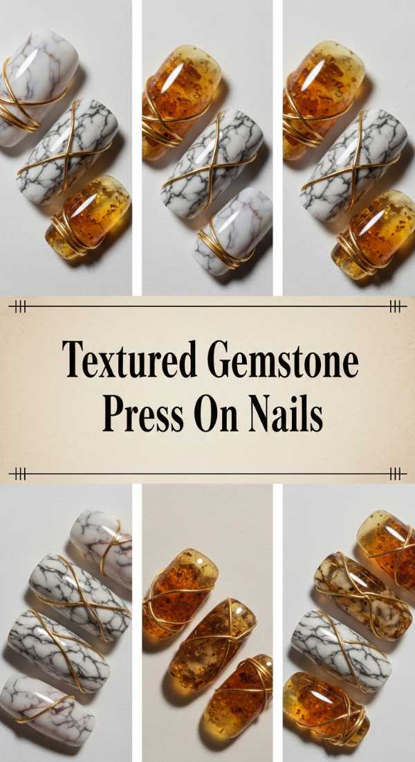 Textured Gemstone Press On Nails 6a085b8e1c30c