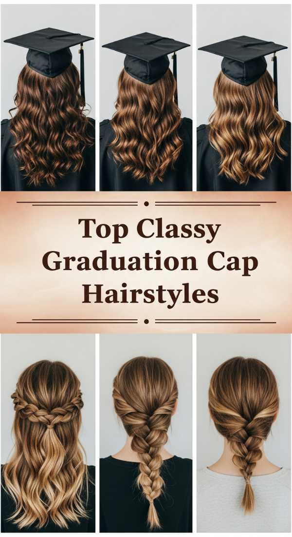 The Golden Tassel: Luxury Styling & Color Trends for the Modern Graduate Top Classy Graduation Cap Hairstyles 6a08cce96c76c
