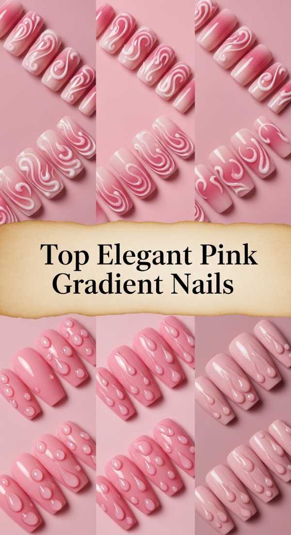 Dimensional Dreams: Why Luxury 3D Press-Ons Are This Season's Must-Have Top Elegant Pink Gradient Nails 6a1343c25787c