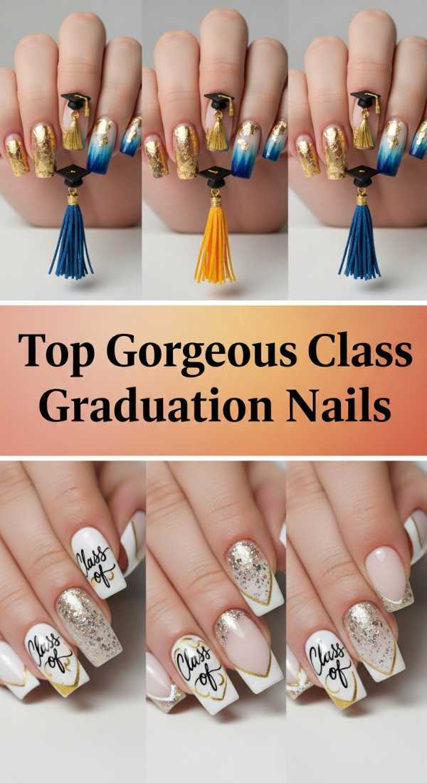 Top Gorgeous Class Graduation Nails 6a134d1fd8ad7