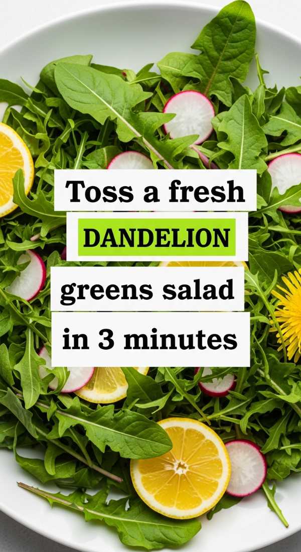 Toss A Fresh Dandelion Greens Salad In 3 Minutes 69f47b44461fd
