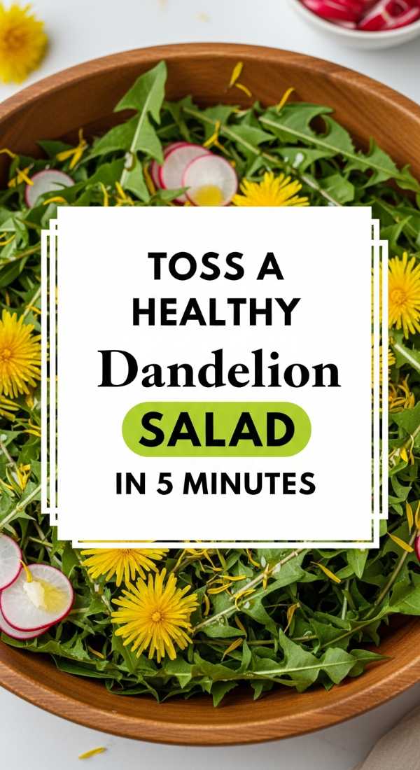 From Lawn to Table: Elevated Dandelion Recipes for the Modern Forager Toss A Healthy Dandelion Salad In 5 Minutes 69fd889a2ee56