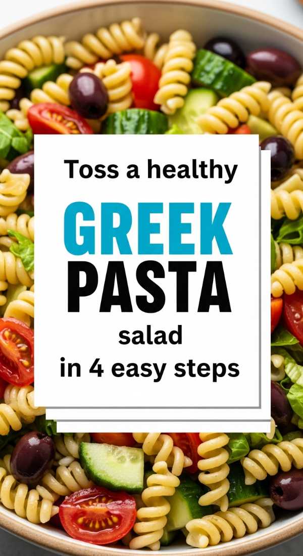 Toss A Healthy Greek Pasta Salad In 4 Easy Steps 69fd8aac58a1d