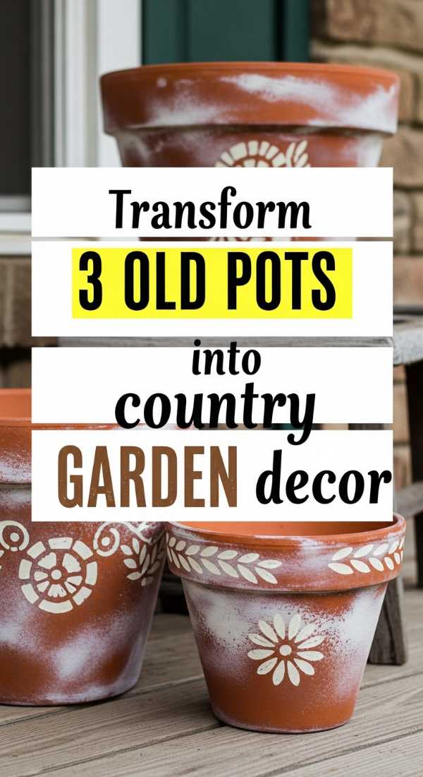 Transform 3 Old Pots Into Country Garden Decor 69fb222da6ddb