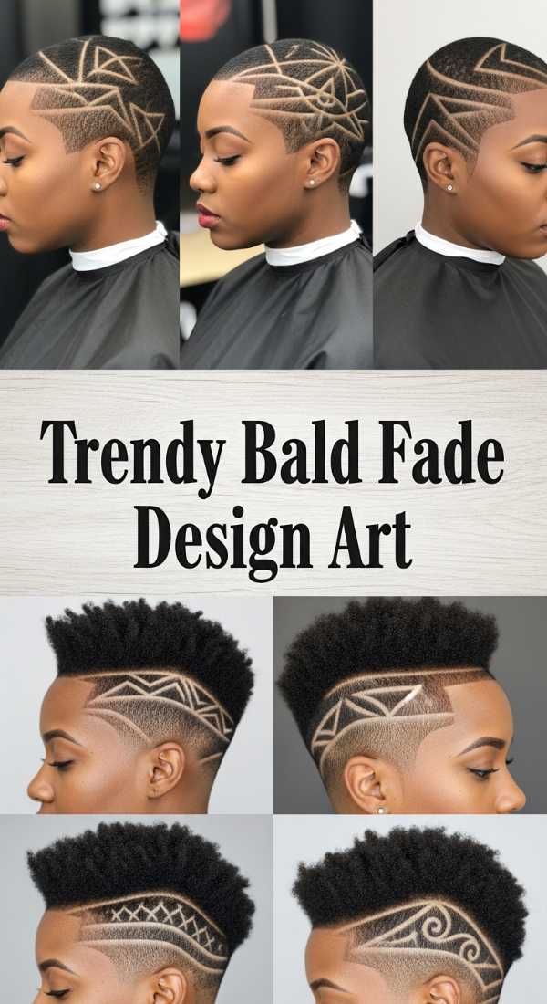 Trendy Bald Fade Design Art 6a1427234017b