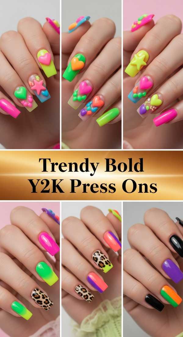 Trendy Bold Y2k Press Ons 6a13491728cd9