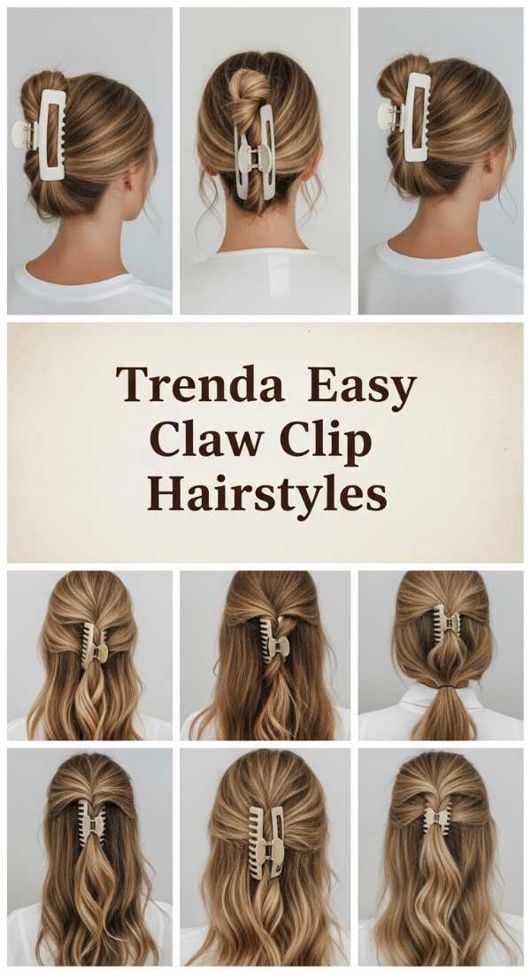 Trendy Easy Claw Clip Hairstyles 69ff80b47ce06