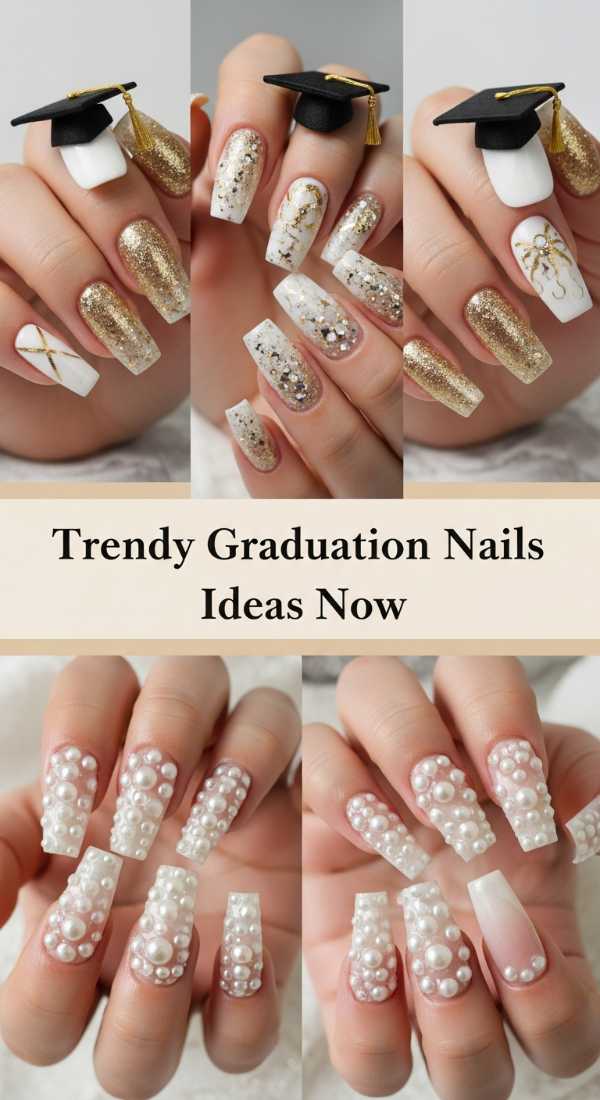 Chic Commencement: How to Master the Luxury Spring Aesthetic This Season Trendy Graduation Nails Ideas Now 6a134c269a02e