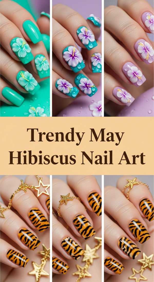 Trendy May Hibiscus Nail Art 6a13408780ac4