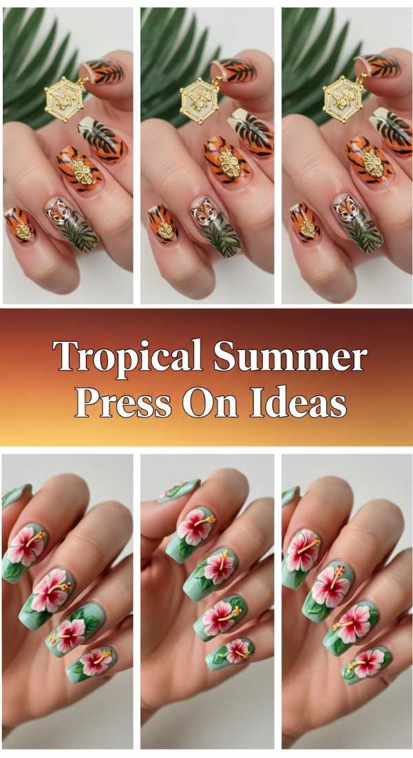 Tropical Summer Press On Ideas 6a134e4eecfb9