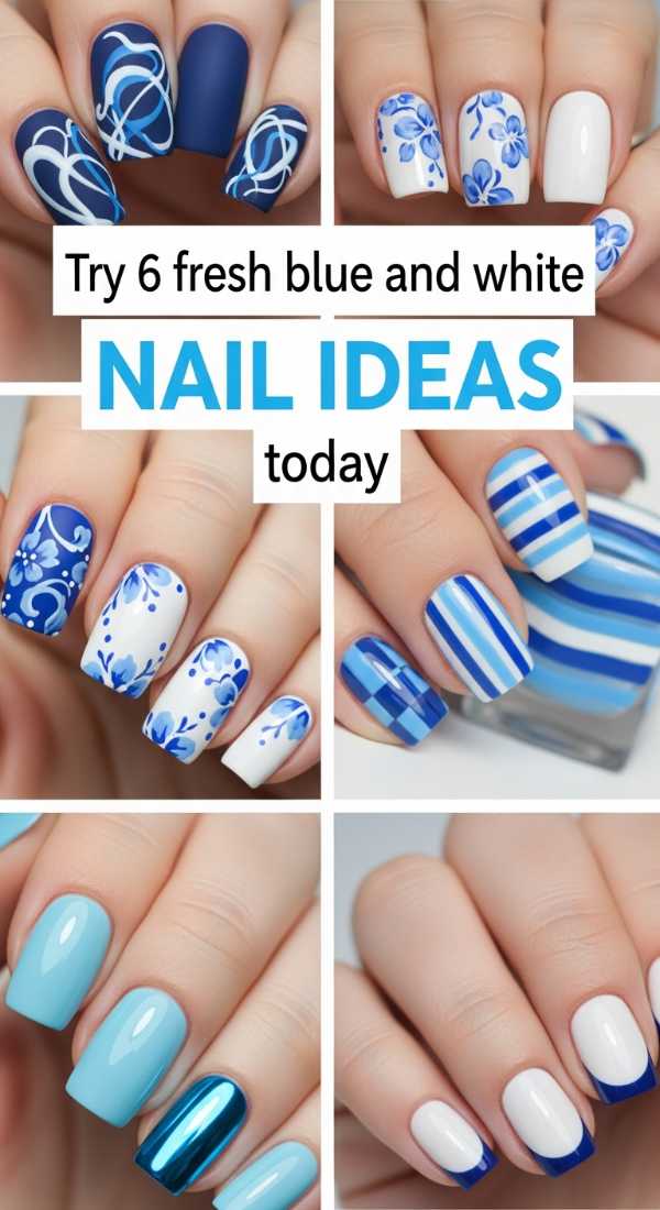 Try 6 Fresh Blue And White Nail Ideas Today 69f4c31de52e9
