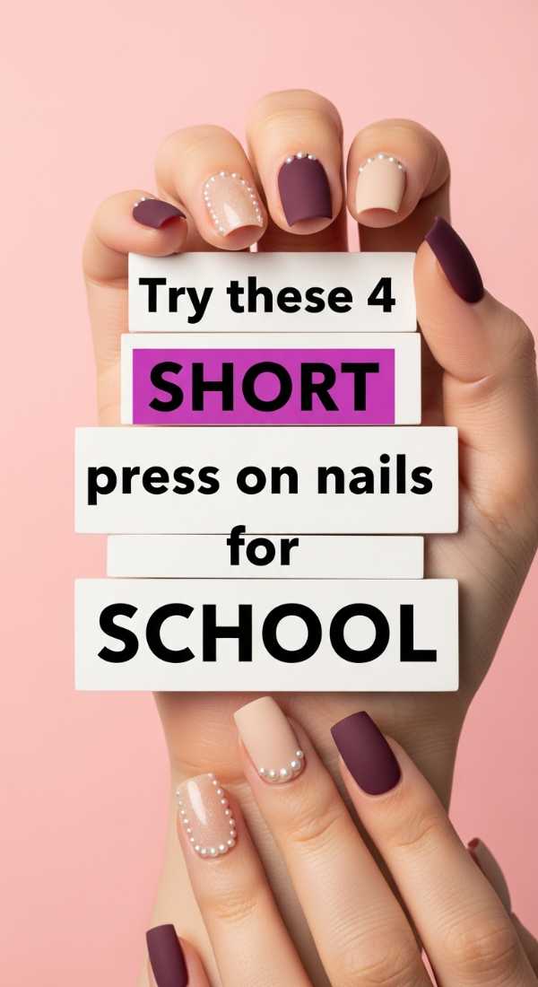 Try These 4 Short Press On Nails For School 6a031a1b5451f
