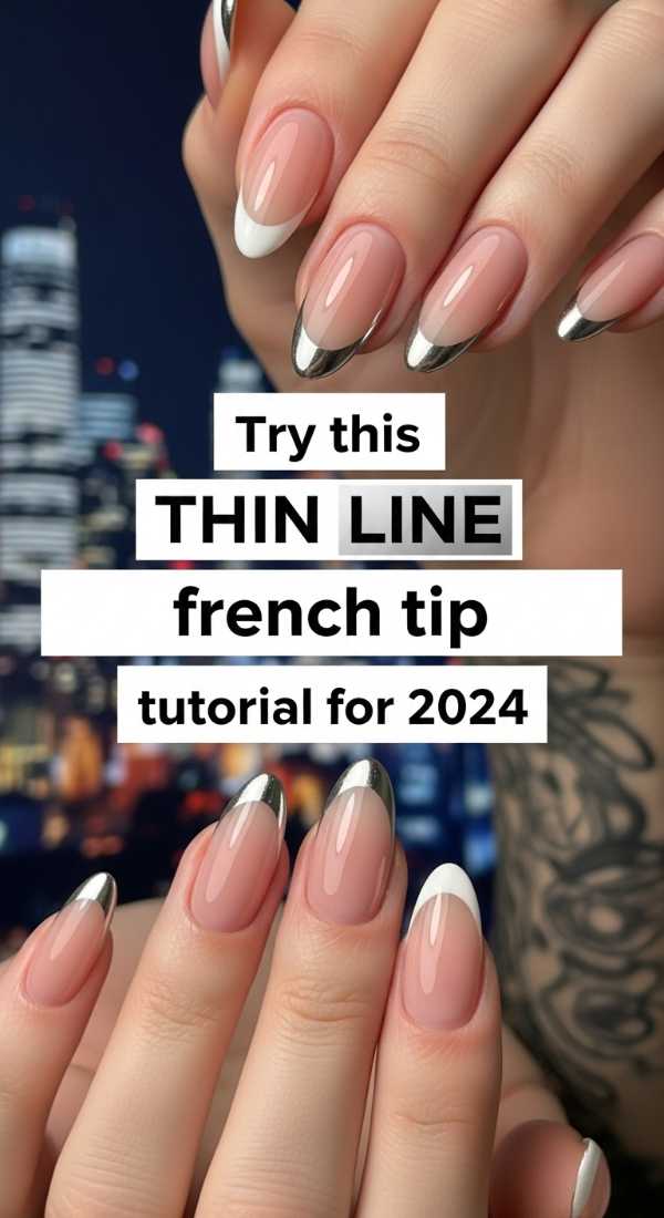 Beyond the Basic White: The Bold Evolution of French Tip Artistry Try This Thin Line French Tip Tutorial For 2024 6a1a9989a3827