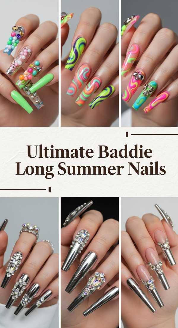 Ultimate Baddie Long Summer Nails 6a006b72ca86e