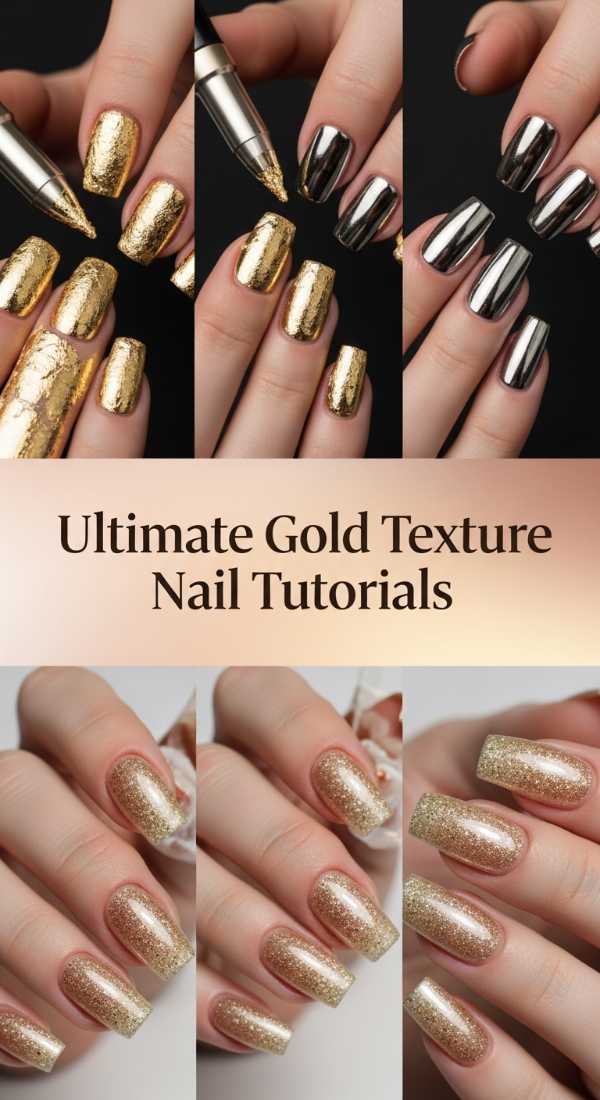 Ultimate Gold Texture Nail Tutorials 6a0858411b474