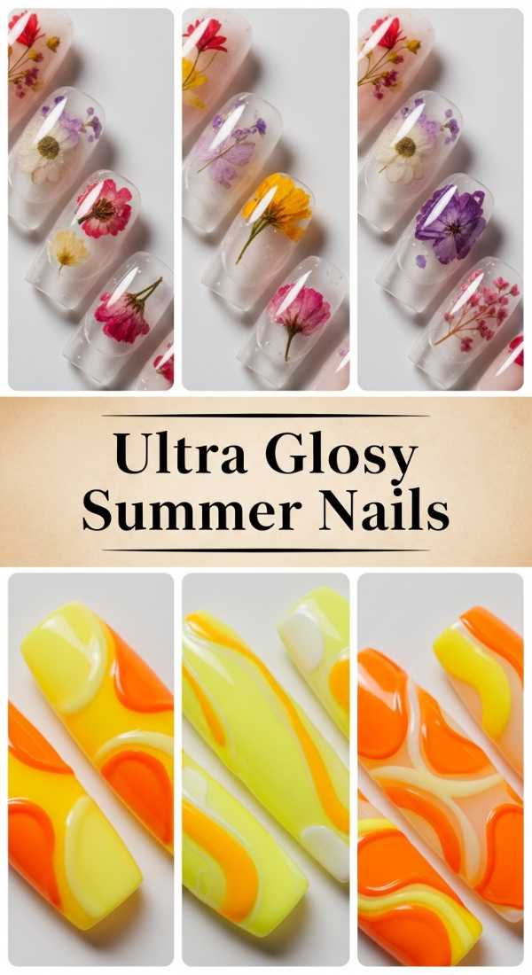 From Runway to Fingertips: The Exquisite Art of Bespoke Press-On Extensions Ultra Glossy Summer Nails 6a13490695239
