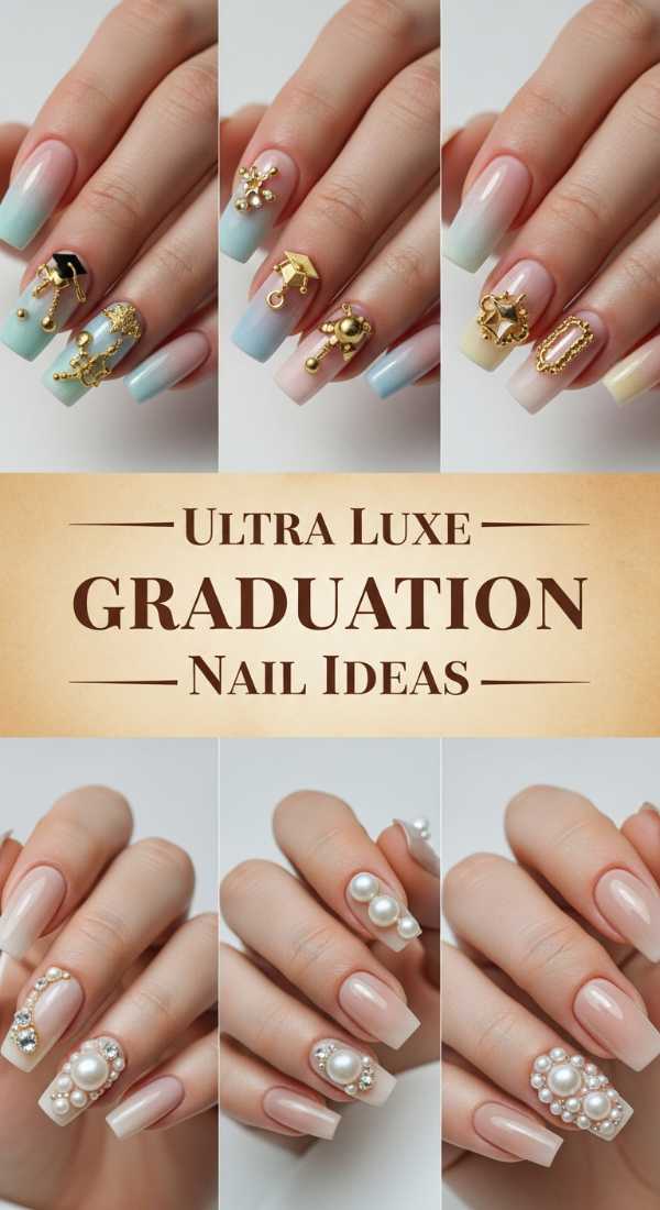 Ultra Luxe Graduation Nail Ideas 6a1347a926561