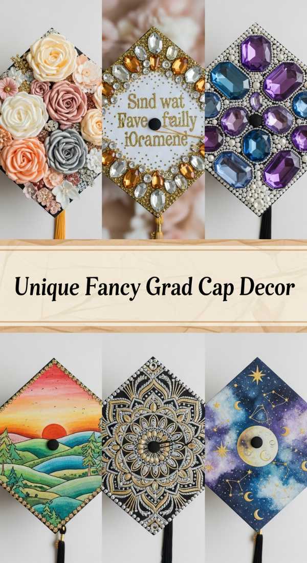 Unique Fancy Grad Cap Decor 6a1340b07e7bb