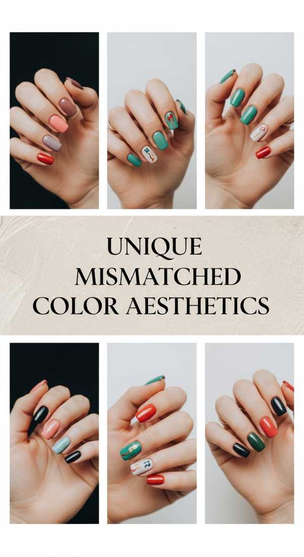 Beyond the Monochrome: Why Vibrant Multi-Colored Nails are Taking Over Unique Mismatched Color Aesthetics 6a08b1bd28500