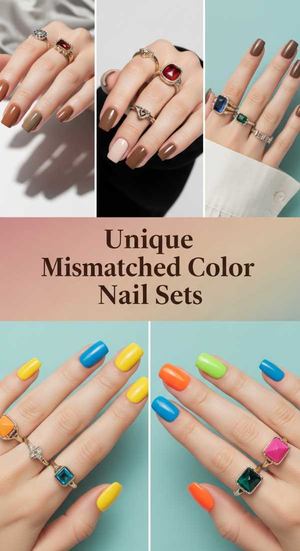 Unique Mismatched Color Nail Sets 6a08affe61812