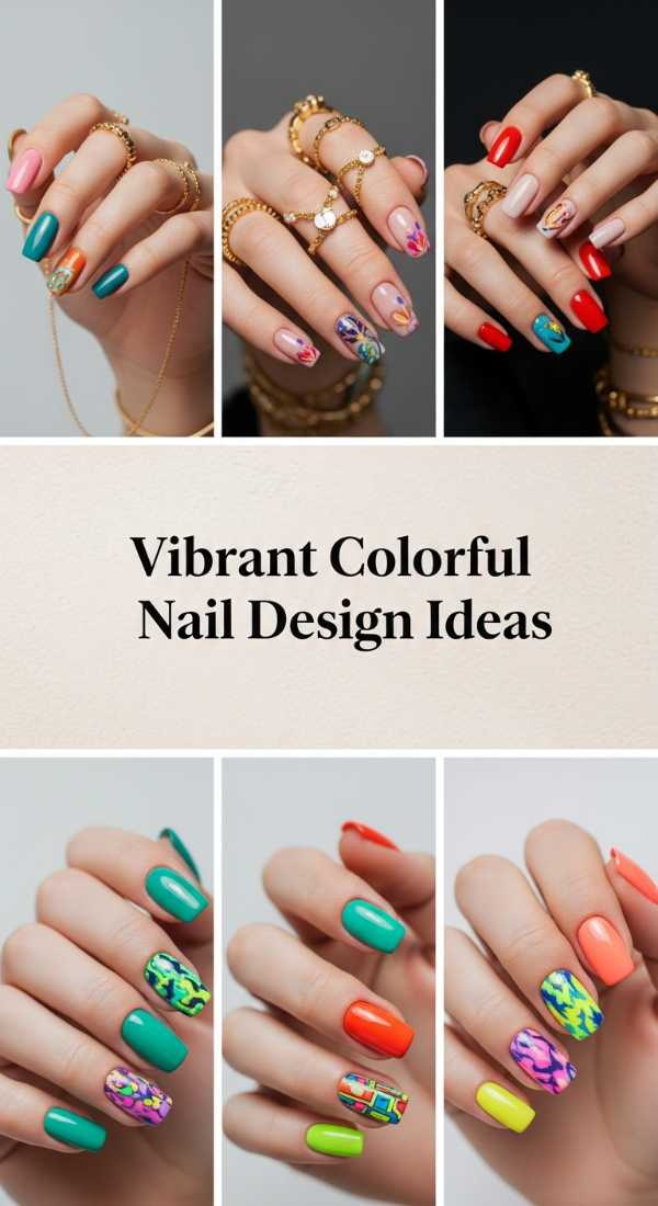 Vibrant Colorful Nail Design Ideas 6a08b01225c76